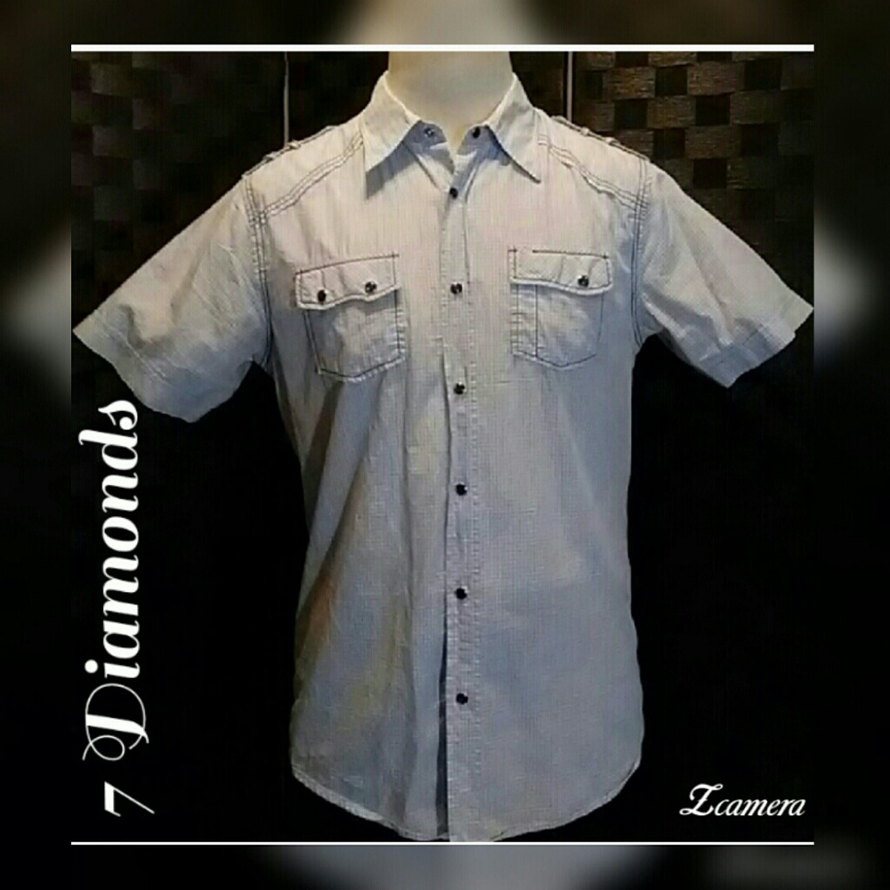 7 Diamonds Mens Button 👇